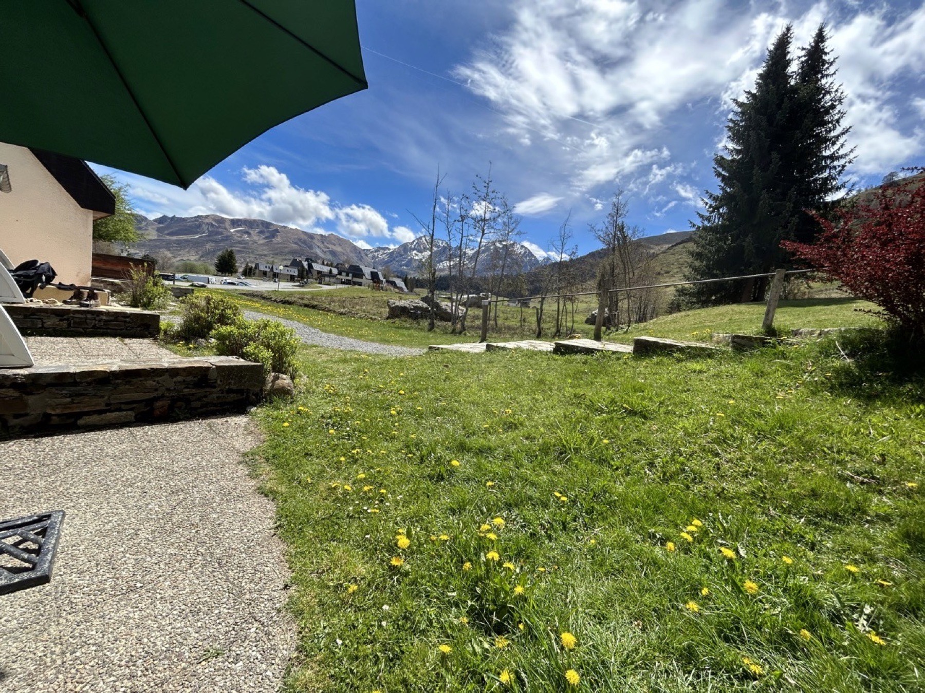 La vue de la terrasse